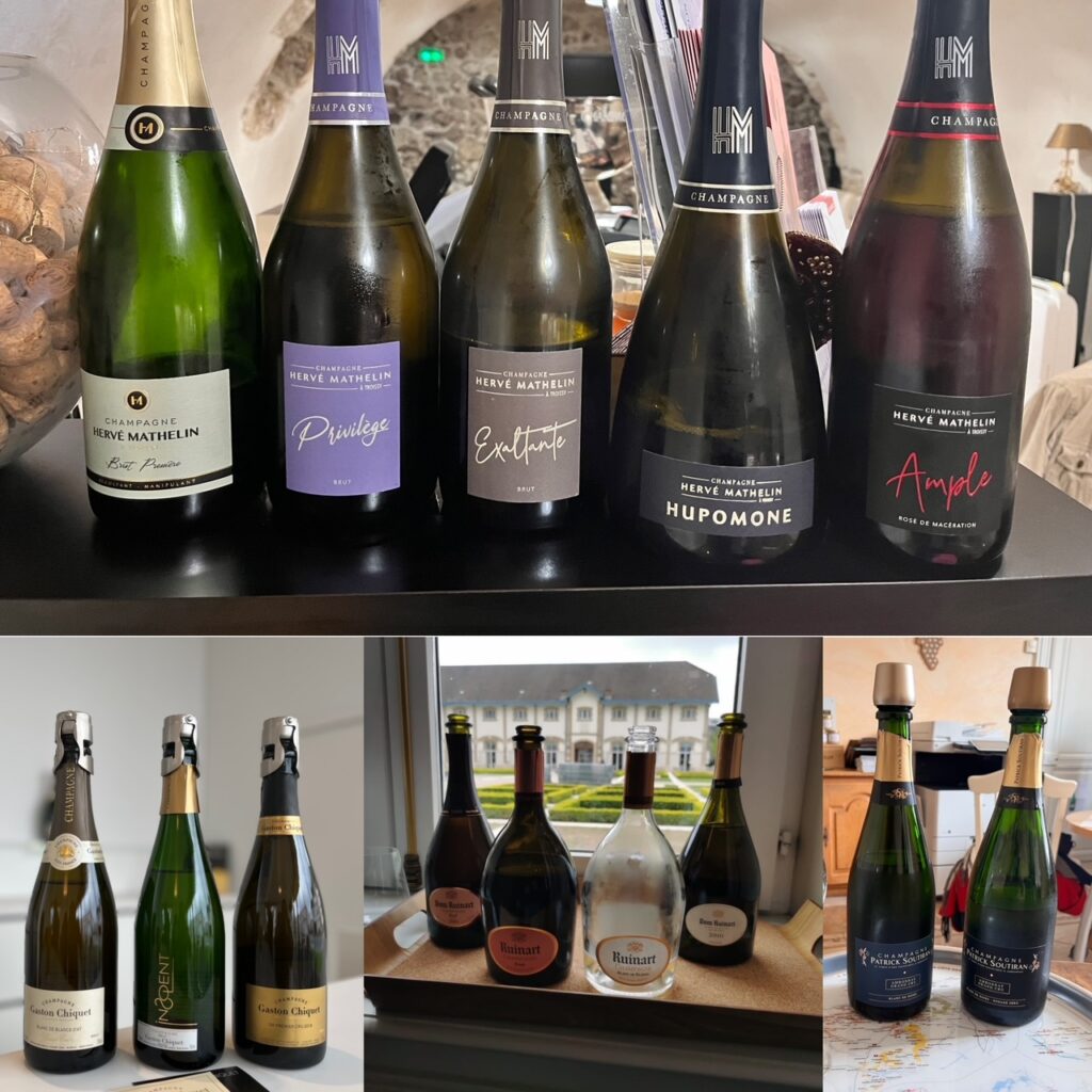 degustazione Mathelin, Ruinart, Soutiran e Chichet