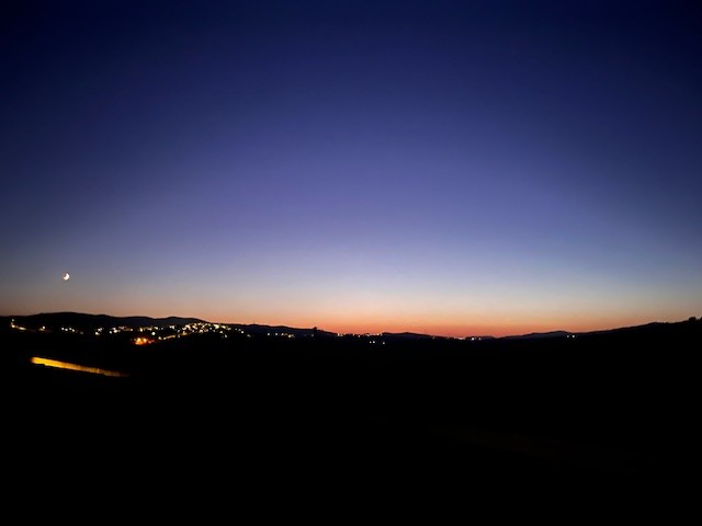Vista di Foz de Coa al tramonto
